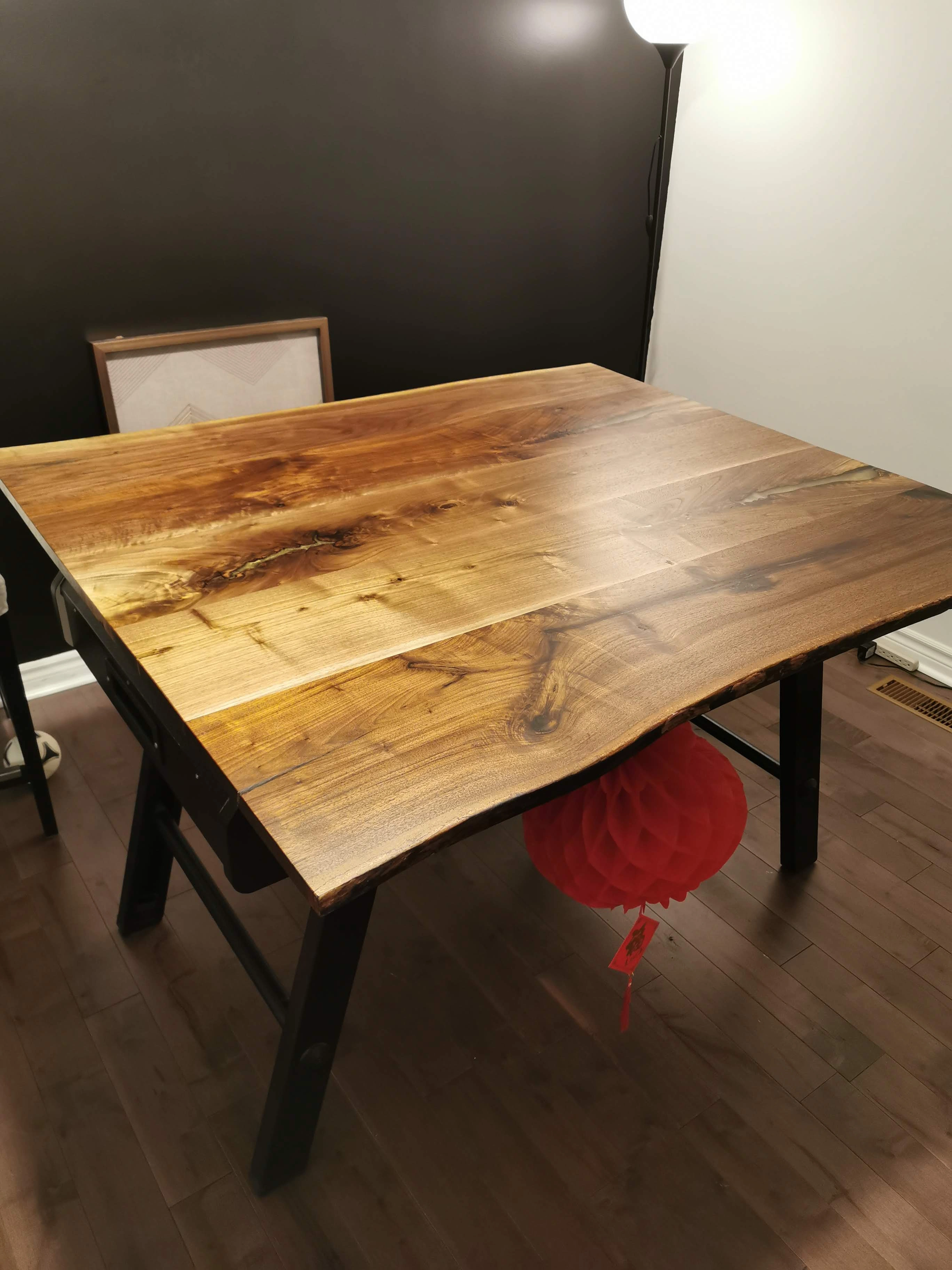 Rustic hardwood kitchen table